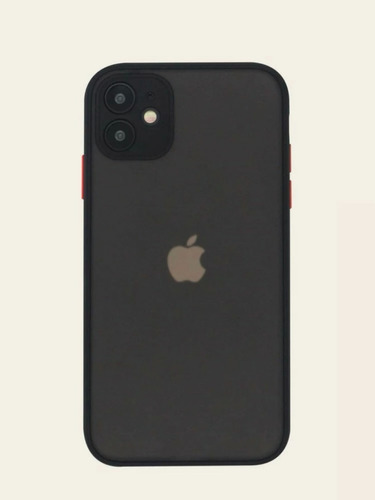 Funda Para iPhone Con Diseño Negro Mate Traslúcido. 