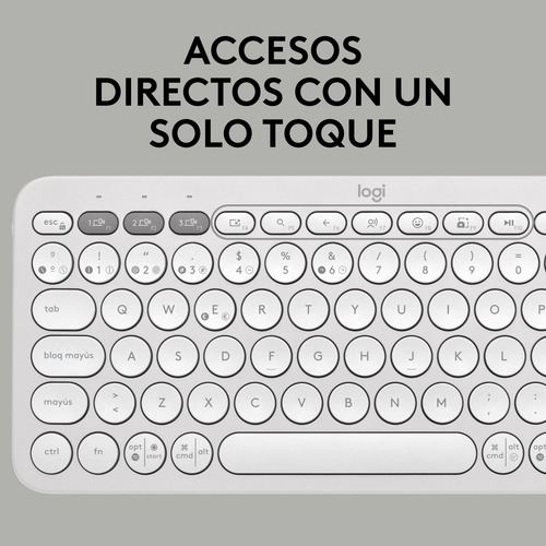 Logitech Pebble Keys 2 K380s Teclado Bt Multi-device Blanco