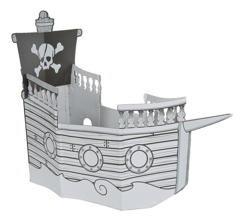 Casa De Juegos Cartón Fun Express Play Color De Barco Pirata