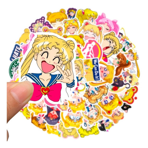 50 Uds De Stickers Calcomanias Sailor Moon
