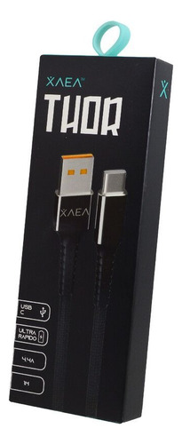 Cable Cargador Y Datos Mallado Usb A Tipo-c 4.4a 1m Negro