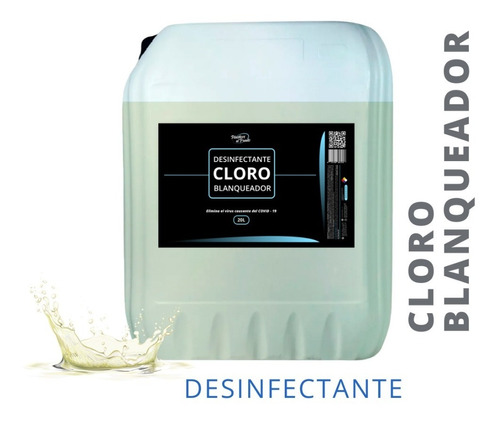 Blanqueador & Cloro Desinfectante Concentrado Bio 20lt 