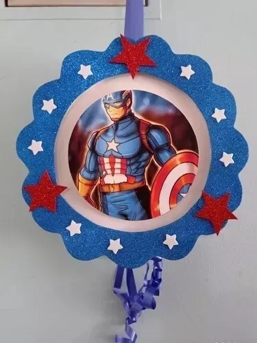 Piñata Cumpleaños Infantil Variedades  Capitan America