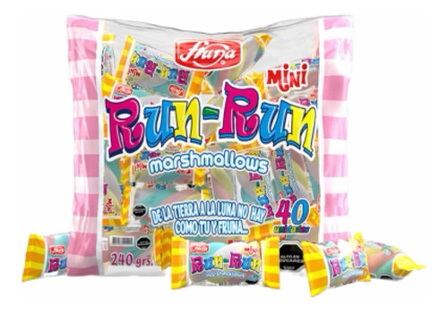 Mini Run Run Marshmallows De 40 Unidades Dulce Pilata Cumple
