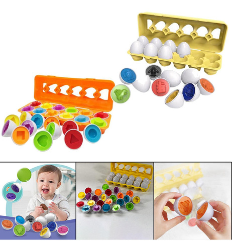 24 Huevos A Juego Que Reconocen El Color Del Juguete Para