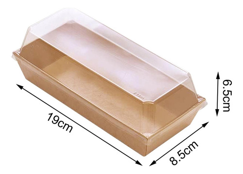 50x Cajas De Comida Cajas De Refrigerios Con Tapa