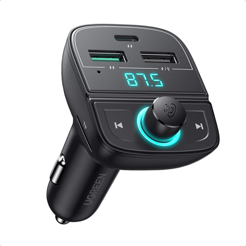  Cargador Auto Usb Tipo C Transmisor Fm Bluetooth 5.0 Ugreen