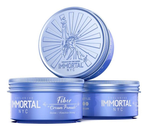Pomada Para Cabelo Immortal Nyc Fiber Cream Flex Strong Hold