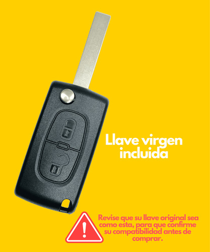 Carcasa Llave Control Peugeot 207 307 308 407 408 2 Bot No