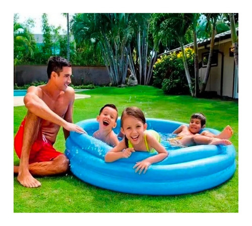 Pileta inflable redonda Intex Crystal Blue 58426 de 147cm x 33cm 330L azul caja