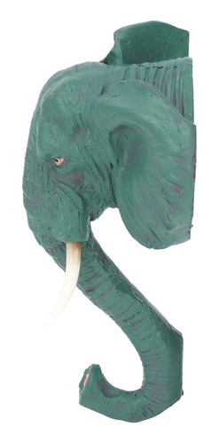 Gancho De Pared Individual Con Cabeza De Elefante, De Resina