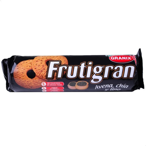 Imagen 2 de 9 de Galletitas Frutigran Avena Chia Y Lino Granix - X6 Paquetes