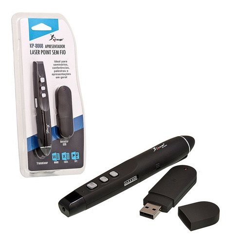 Apresentador E Apontador De Slides Laser Point S/ Fio Knup