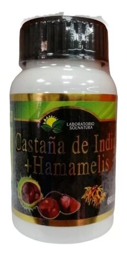 1 Frasco 60 Capsulas 500mg Castaña De Indias + Amamelis