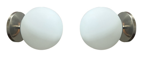 Pack X2 Aplique Bronce Globo Opal Pared Techo Apto Led