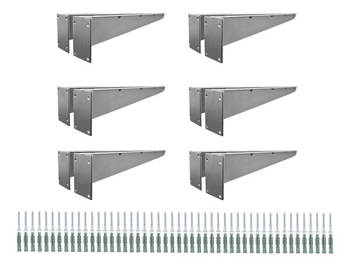 Suporte Reforçado 50cm Pia Mármore Balcão 12un Bancada Mão F Cor Zincado