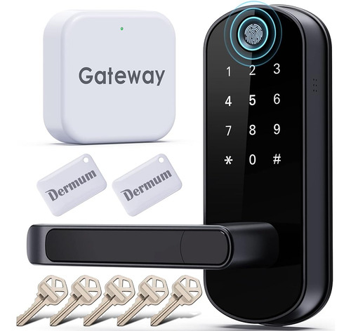 Wifi Smart Lock, Dermum Biometric Fingerprint Keyless Entry 