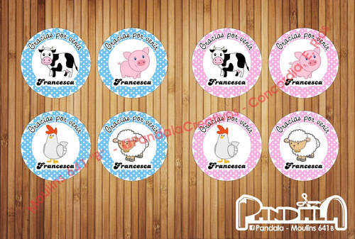 Bolsitas Para Sorpresitas Granja Rosa X 10