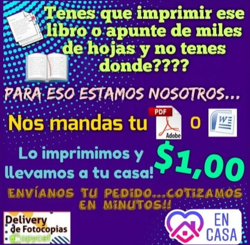 Fotocopias Impresiones Laser Color Y Byn Delivery Envios Mercado Libre Fotocopias Impresiones Laser Color Y Byn Delivery Envios Mercado Libre