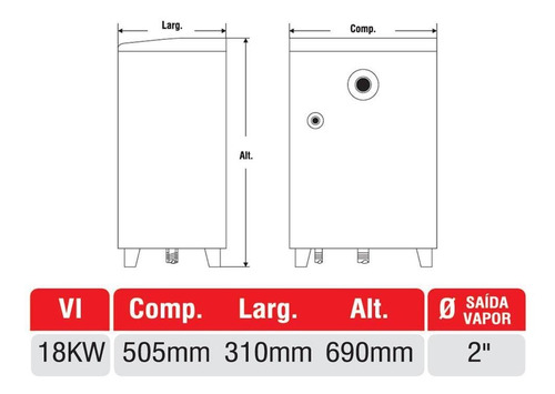 Sauna A Vapor Inox 18kw Com Quadro Trifásico 220v Albacete