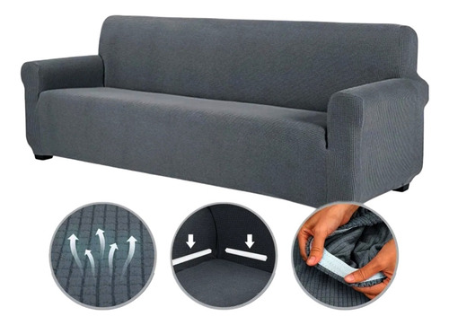 Funda Calce Perfecto Para Sillon 4 Cuerpos Tela Texturizada