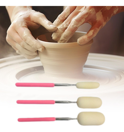Set De 3 Varillas De Esponja Extensibles Para Modelar Rosa