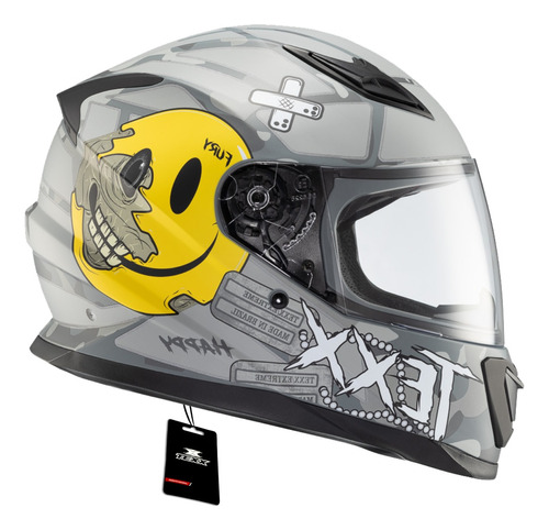 Capacete Texx Fechado Hawk Fury Casco Em Abs 