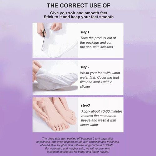 Kit De Pedicura Con Mascarilla Exfoliante Para Pies
