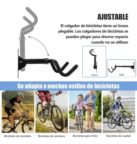 Soporte Para Bicicleta Doble Gancho Porta Bicicleta De Pared