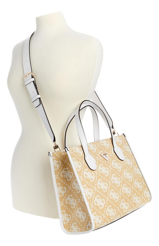 Guess Bolso Tote Ruma Con Doble Compartimento, Logotipo