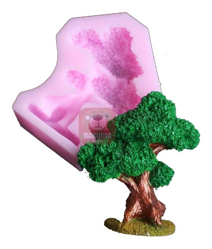 Molde Silicona Arbol Bonsai 3d Porelana Fondant Chocolate 