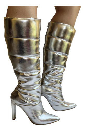 Imagen 5 de 8 de Bota Mujer Felipe Rentería Acolchada Tacón 10cm