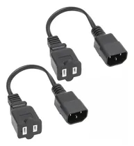 Comprar 2 Cables Iec 320, C14 A, 1, 15 R, Macho A Hembra, A Prueba D
