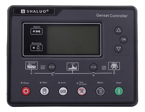 Controlador De Grupo Electrógeno Shaluo Sl6120 Lcd De Arranq