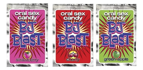 3 Sobres De Dulce Para Sexo Oral Bj Blast Explosivos Sabores