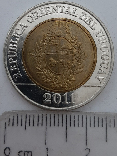 Moneda Uruguay 10 Pesos Uruguayos Año 2011 (Usado)