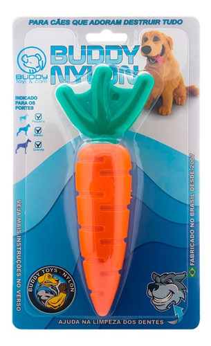 Mordedor Super Resistente Nylon Cenoura Buddy Toys