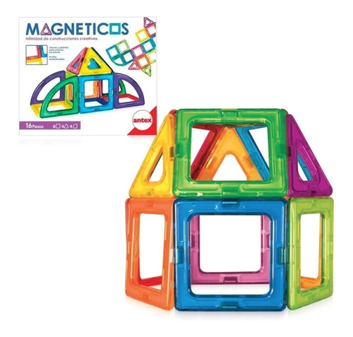 Antex Magnéticos Juego Construcción Con Imán 16 Piezas