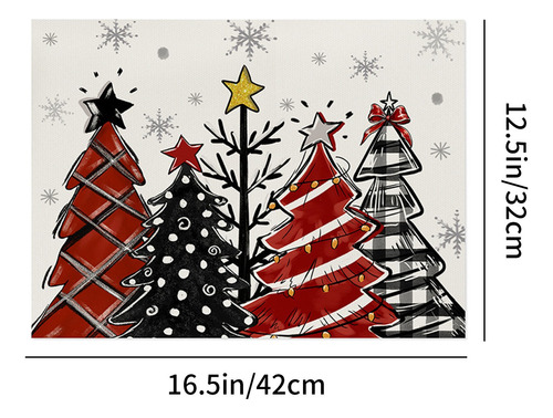 Decoração De Algodão E Jogos Americanos De Linho De Natal Ta