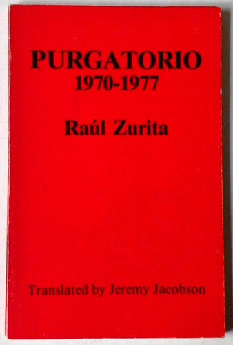Raúl Zurita Purgatorio 1985 Firmado Dedicado