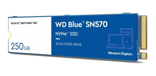 Imagen 3 de 4 de Disco Solido Ssd M.2 250g Sn570 Nvme Wd Blue Wds250g3b0c
