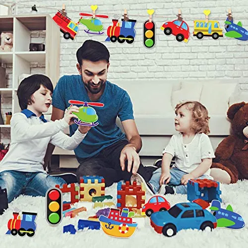 40 Piezas De Recortes De Decoraciones De Transporte Car...