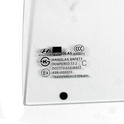 Imagen 2 de 9 de Vidrio Fijo Pta Tras Derecha Hyundai Original Getz 2003 2011