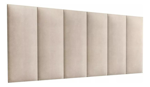 Cabeceira Para Cama Casal Box Estofada 140x56cm Varias Cores Cor Areia / Suede