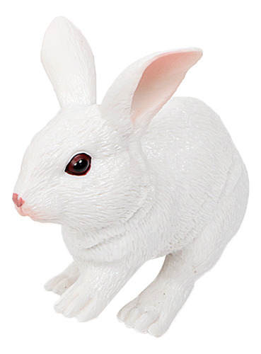 Adorno Artesanal Modelo Conejo Blanco Para Hogar, Oficina, H