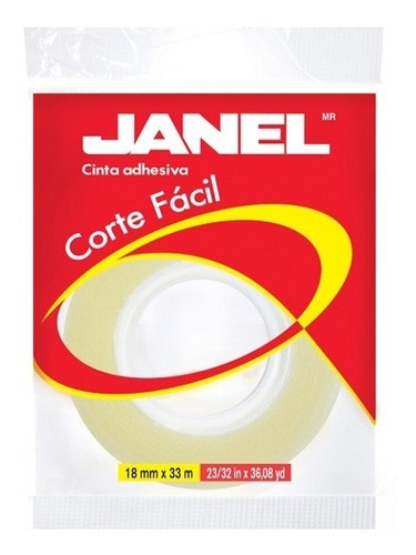 Cinta Adhesiva Janel Transparente 18mm X 33m 50 Piezas