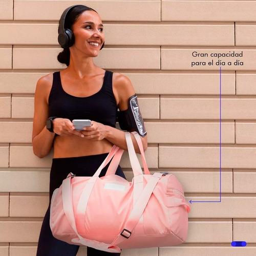 Mochila Gimnasio Deportiva Gran Capacidad Resistente Ligera Color Violeta