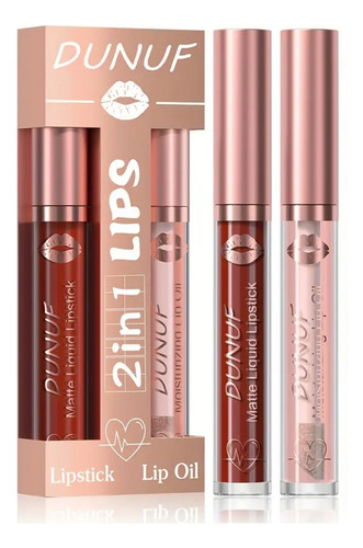 Duo Labial Mate Gloss Larga Duración Alta Pigmentación Color No. 17