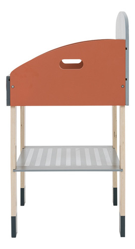 Cocinita De Juguete Parrilla Asador Juego Didáctico Infantil Color Gris/naranja