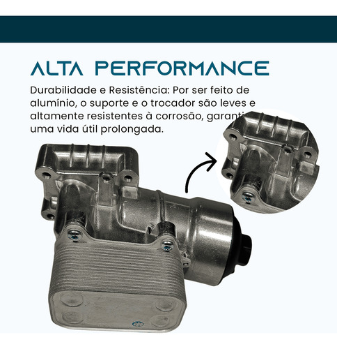 Trocador Calor + Suporte Filtro Alumínio Vw Amarok 2.0 Tdi